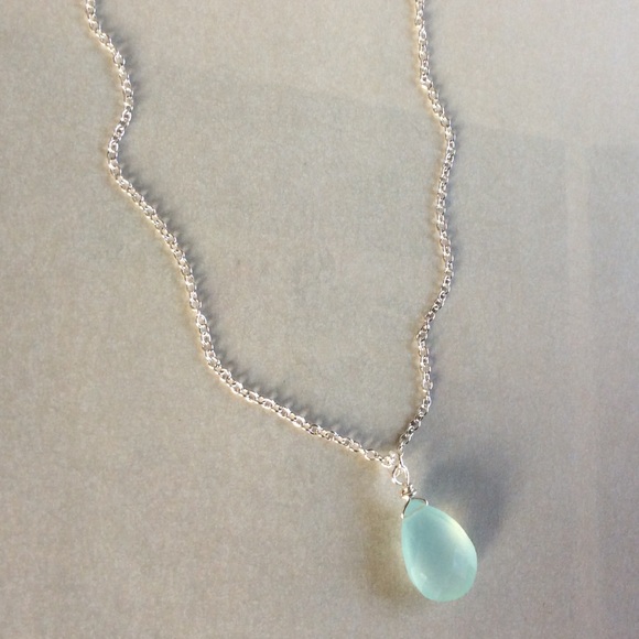Sterling Silver Chalcedony Necklace - Picture 2 of 10